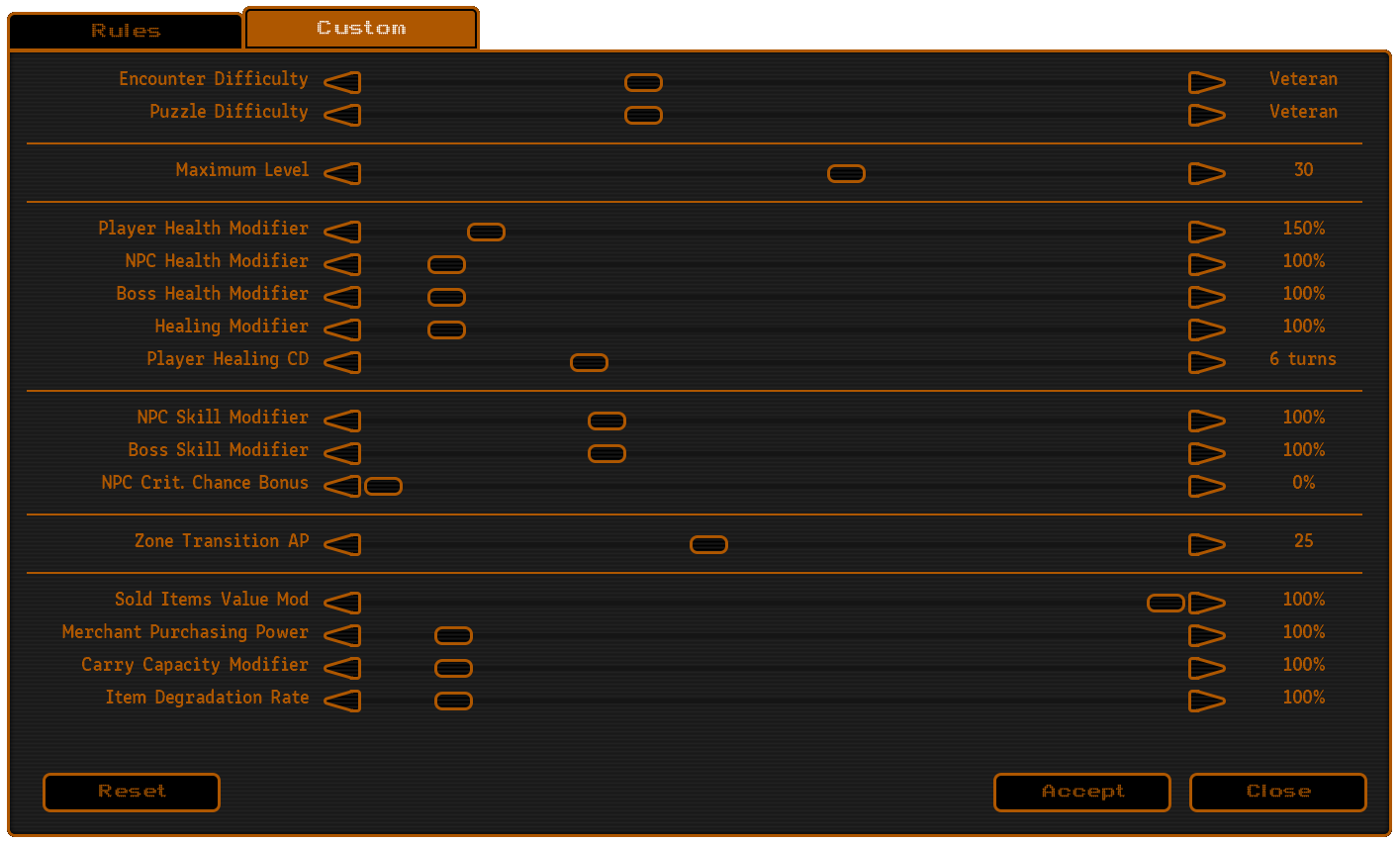 Custom Difficulty Custom Difficulty